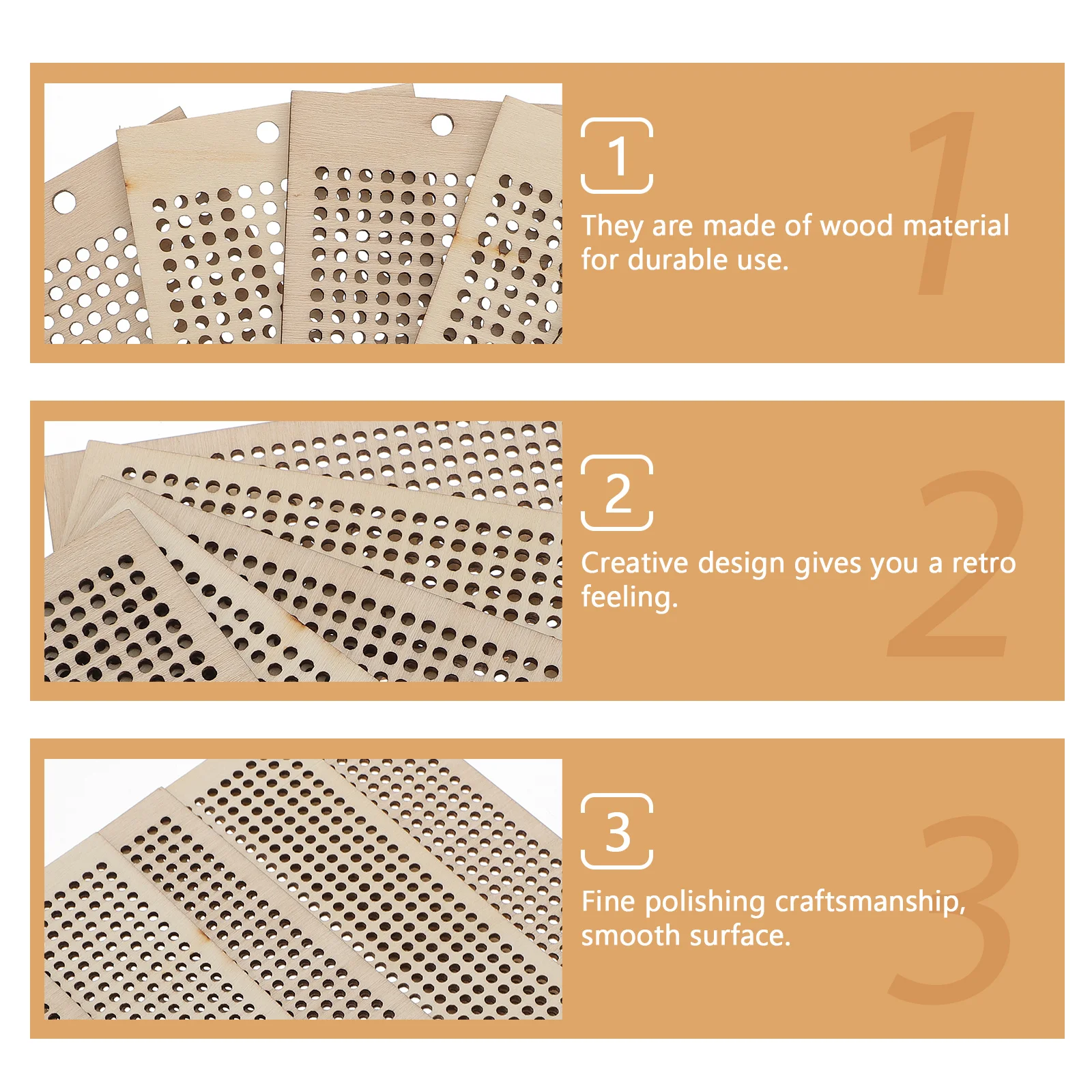 

8pcs Wooden Bookmarks Natural DIY Embroidery Hollow Out Blank Student Reading Accessories Lightweight Portable Gifts