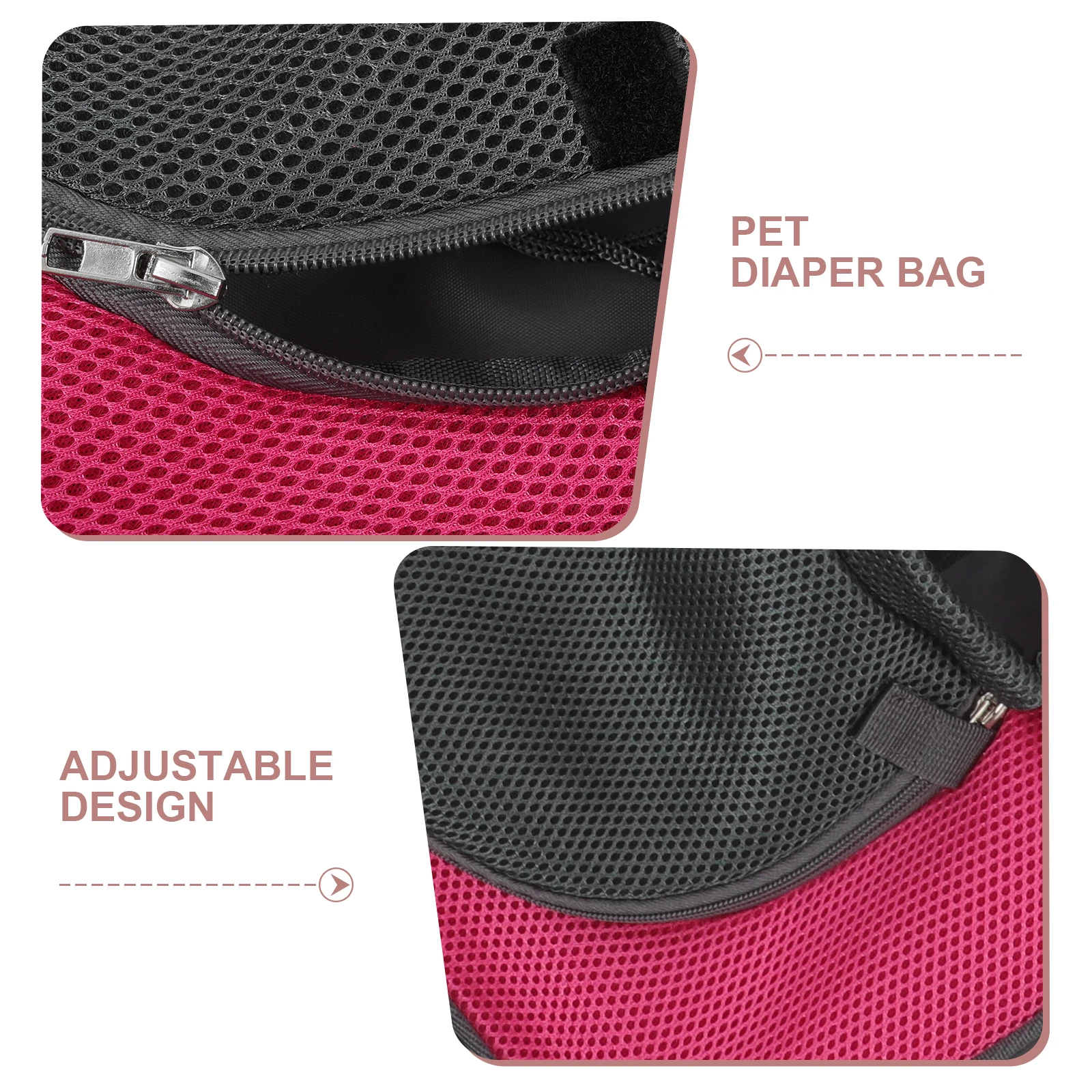 

Hands Free Dog Sling Bag Pet Shoulder Carrier 35*8.5*20cm Single-Shoulder Pet for Dog Cat Outside Walking - Size S(Rose Red)
