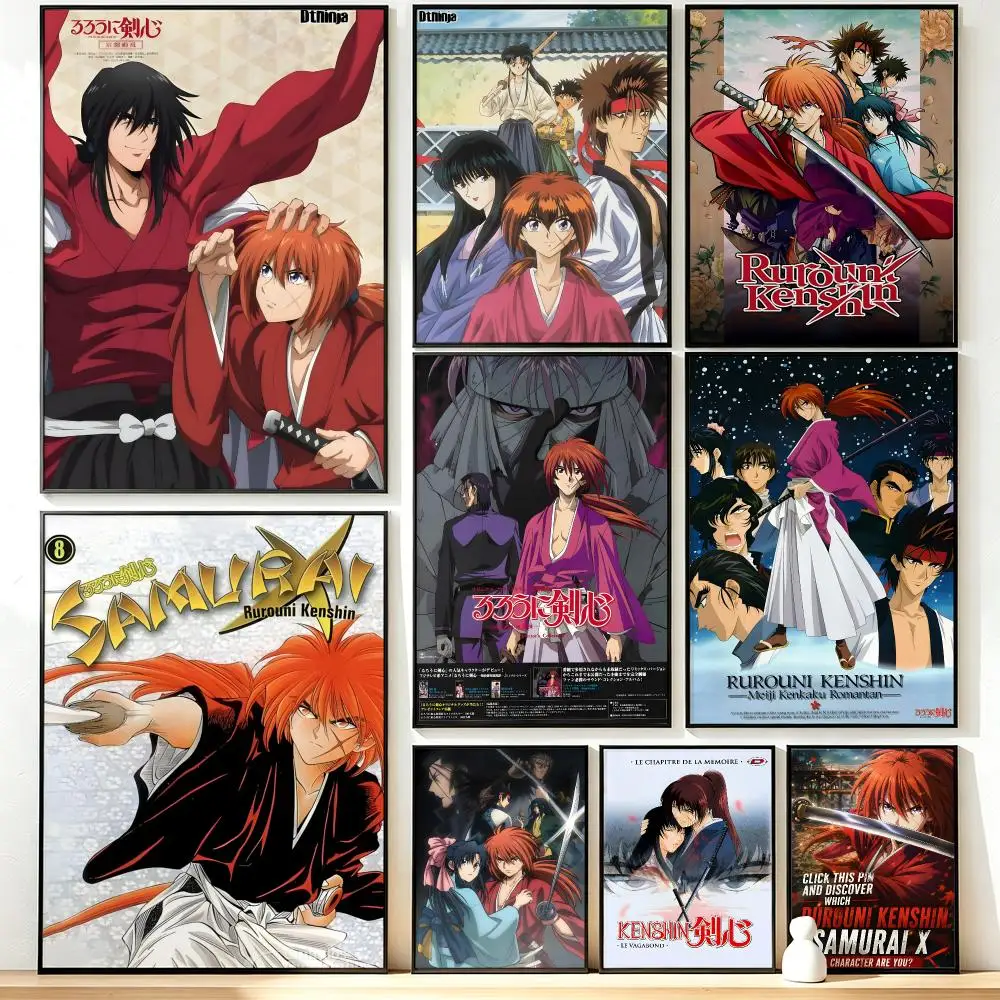 Wall Art Poster Trendy anime Rurouni Kenshin Poster for Office Home Decor Interior Large Wall Picture Print