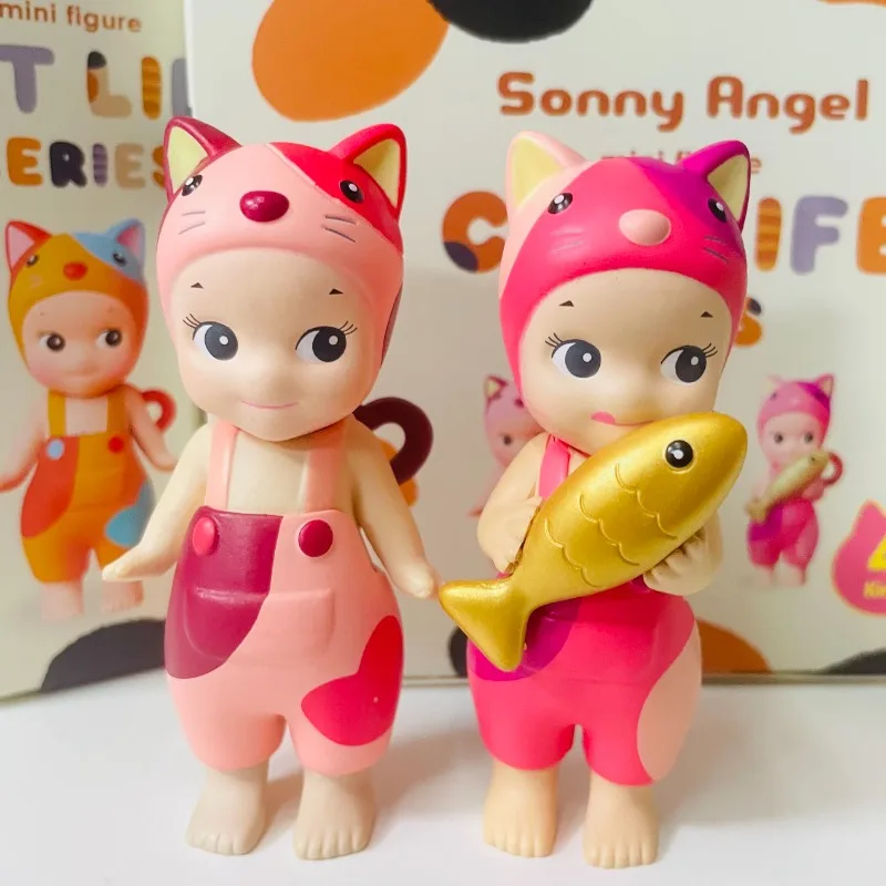 Nuovo angelo di alta qualità giornaliero gatto vita serie scatola cieca anniversario ornamenti da tavolo figure modello di bambola decorazione giocattolo regalo di compleanno