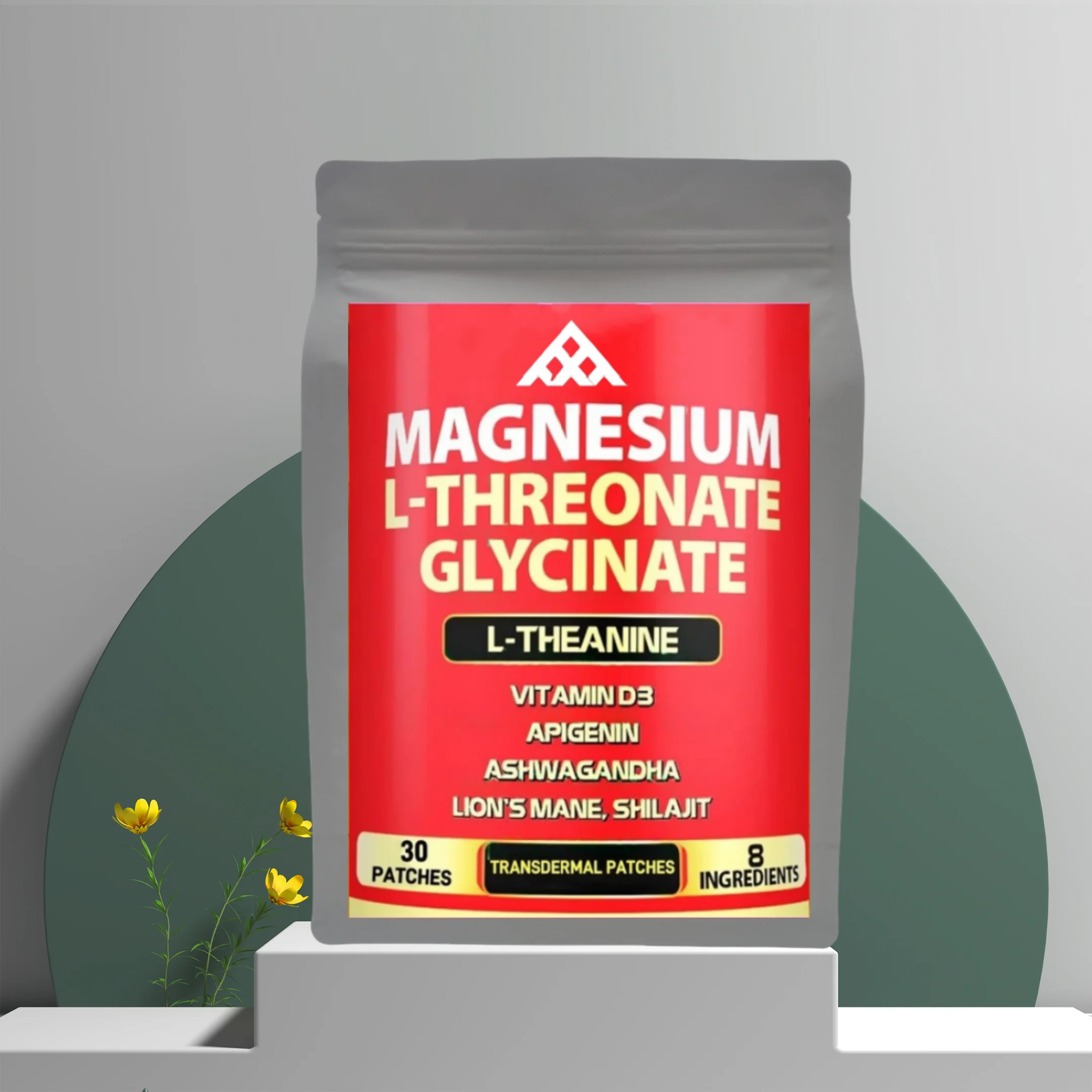 30 Patches 8 In1 Magnesium L-threonate And Glycinate Transdermal Patches-supports Brain Health & Memory