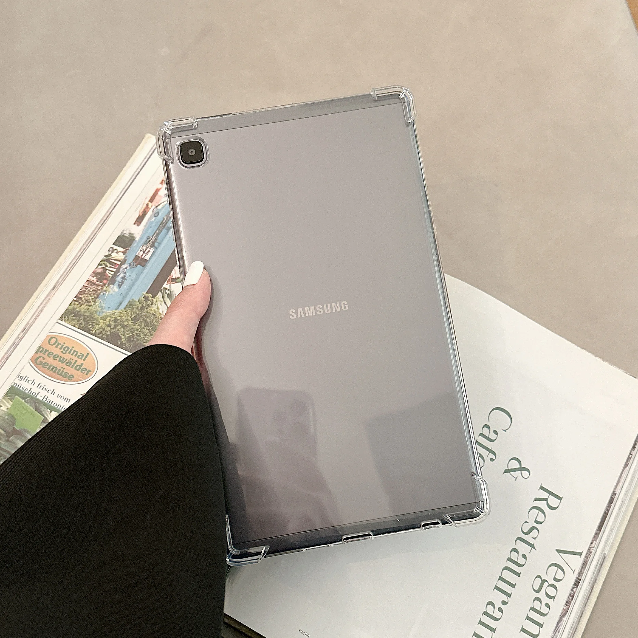 Transparente tpu hülle für samsung galaxy tab s6 lite 10,5/tablet abdeckung für s7 fe t730 s9 s7 s8 t875 a8