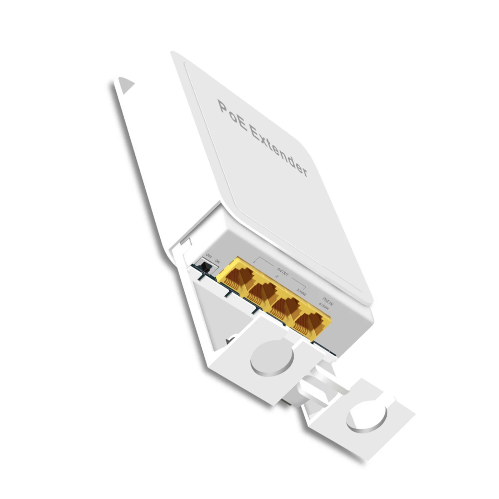 Extensor POE para exteriores, repetidor de extensión impermeable de 1000Mbps, 1 en 3, salida, adaptador de interruptor de red de 44-57V, IEEE 802.3at/af