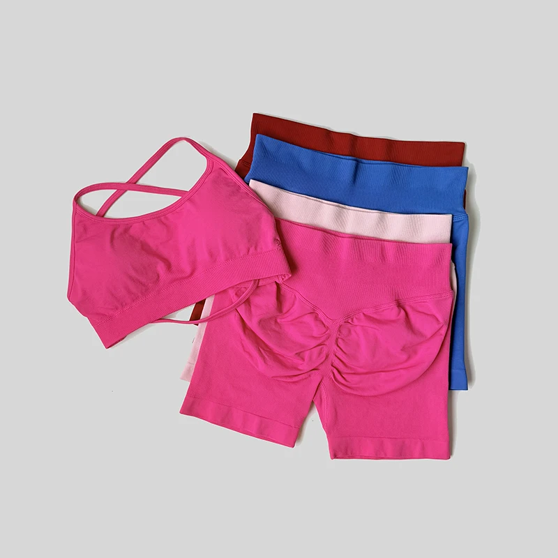 شورت رياضي للياقة البدنية ورفع الورك وظهر ضيق للجري والتمارين الرياضية في صالة الألعاب الرياضية بدلة رياضية مريحة تسمح بالتهوية