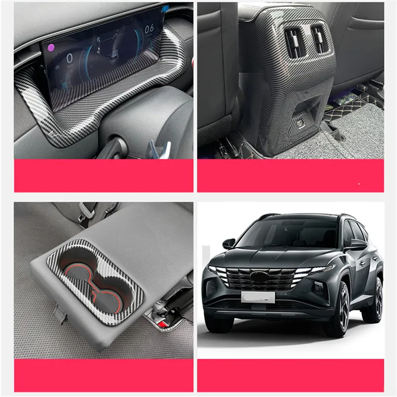 Painel de controle central interior do carro, adesivos de mudança decorativa, alta qualidade, durável, autopeças para Hyundai Tucson L 2021-2023