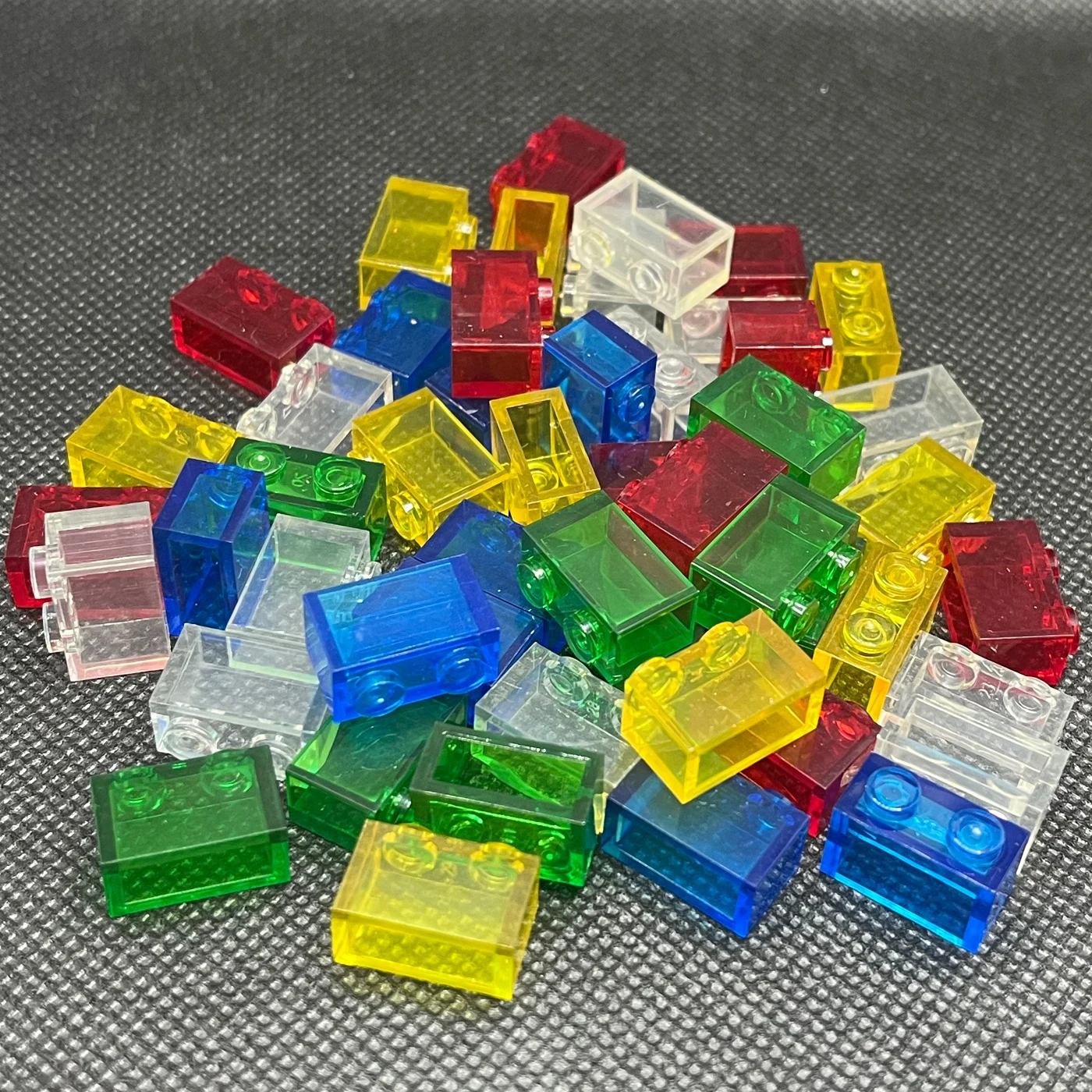 Transparent Clear Brick 1x2 Without Bottom Tube Building Block MOC Parts Toys For Children Compatible 3004 60pcs/Lot