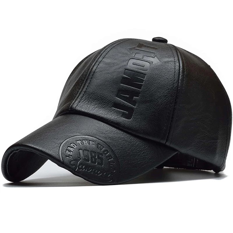 Berretto da Baseball regolabile Vintage da uomo cappello snapback in pelle PU Para Hombre berretti da camionista da uomo cappello da papà cappelli