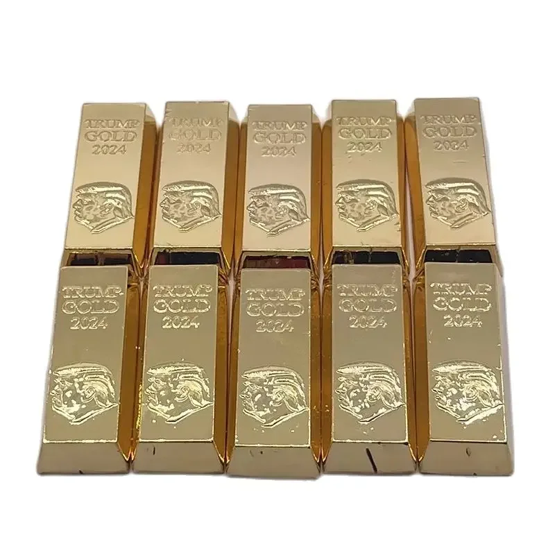 Donald Trump  50*20*20mm 24K Gold Bar 2021-2025 Liberty Square Bullion money gifts Colorful Commemorative bullion medal Souvenir