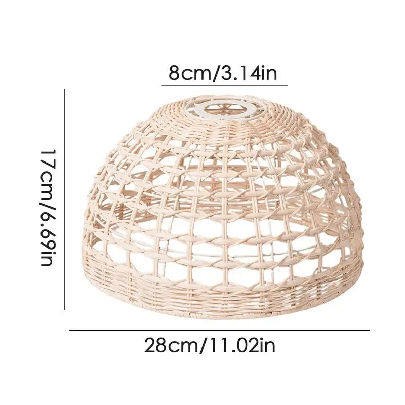 Imagem -06 - Rattan Lâmpada Pingente Sombra Abajur Tecido à Mão Luminária Lustre de Teto Pingente Luzes Tampa Decoração de Casa