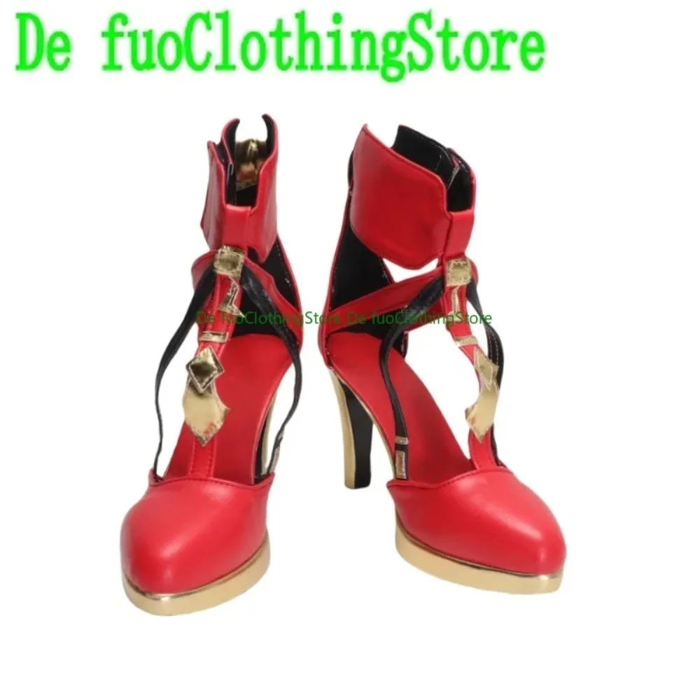 ملابس Defuo أنيمي المعرض الهزلي تأثيري أحذية Mingchao Fulolo Cos أحذية عالية اتبع الرمز الكبير أحذية الرسوم المتحركة أنيمي