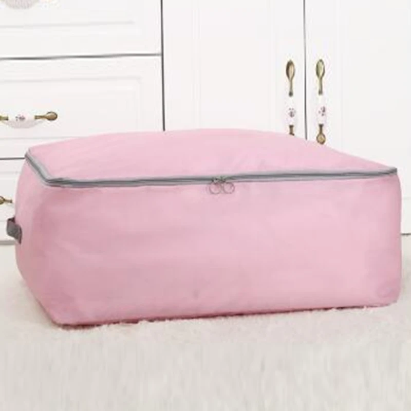 Large Capacity Quilt Storage Bag Oxford Cloth Organizer Closet Blanket Dustproof Zipper Storage Bags Wardrobe Storage Boxes