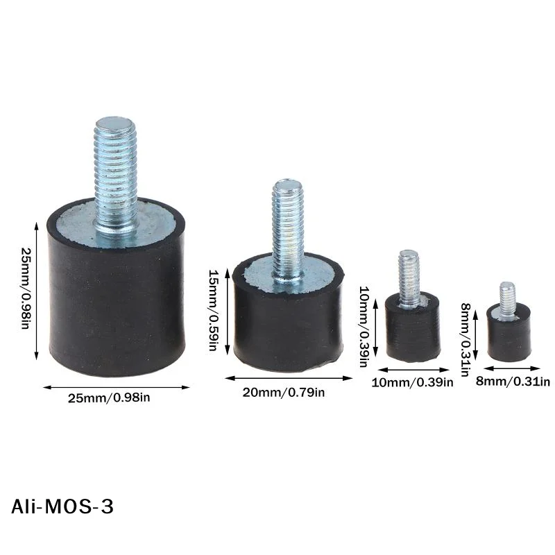 【S】4Pcs M3-M8 VD Type Internal And External Thread Shock-absorbing Rubber Shock Absorber, Silent Buffering Damping Isolator