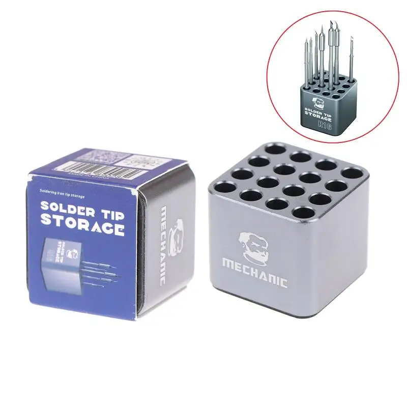 1PCS R16 Multifunctionele Soldeerbout Tips Opbergdoos Laskop Houder Voor C210 C245 C115 T12 Verwarming Core Organizer