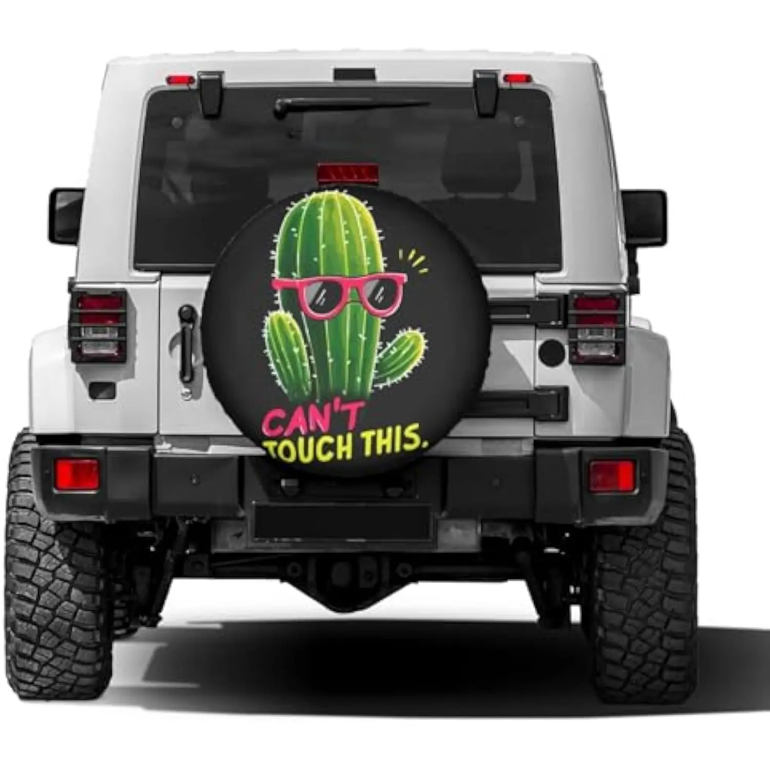Funny Cactus with Sunglasses Tire Cover Waterproof Spare Wheel Protector for SUV Truck RV Camper