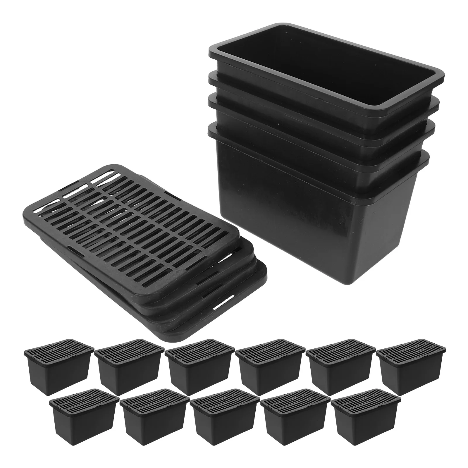 

15pcs Pet Transport Box Plastic Carrier With Lid For Reptile Breeding Feeding Turtle Hamster Gecko Lizard Isolation Cage