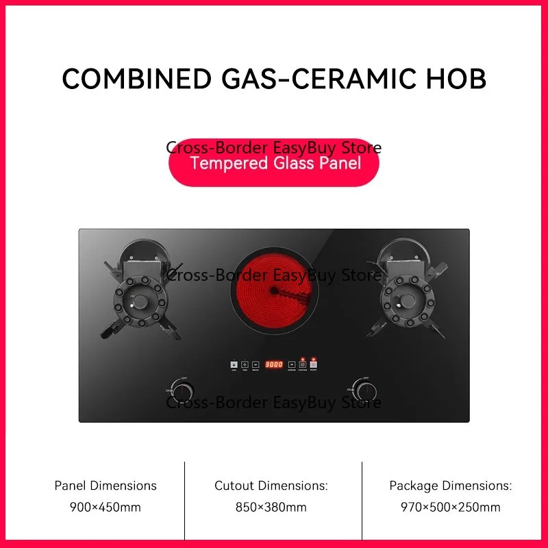 

Flip Top Magic Disk Ga-s Stove 5 Burner Powerful Flame Electric Ceramic Stove G-as Electric Dual Cooker