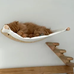 Cat Hammock Cat Climbing Ladder Cat Wall Climbing Set Cat Shelf Pet Trees Cat Furniture Pat Mat Durable and Removable Hammock