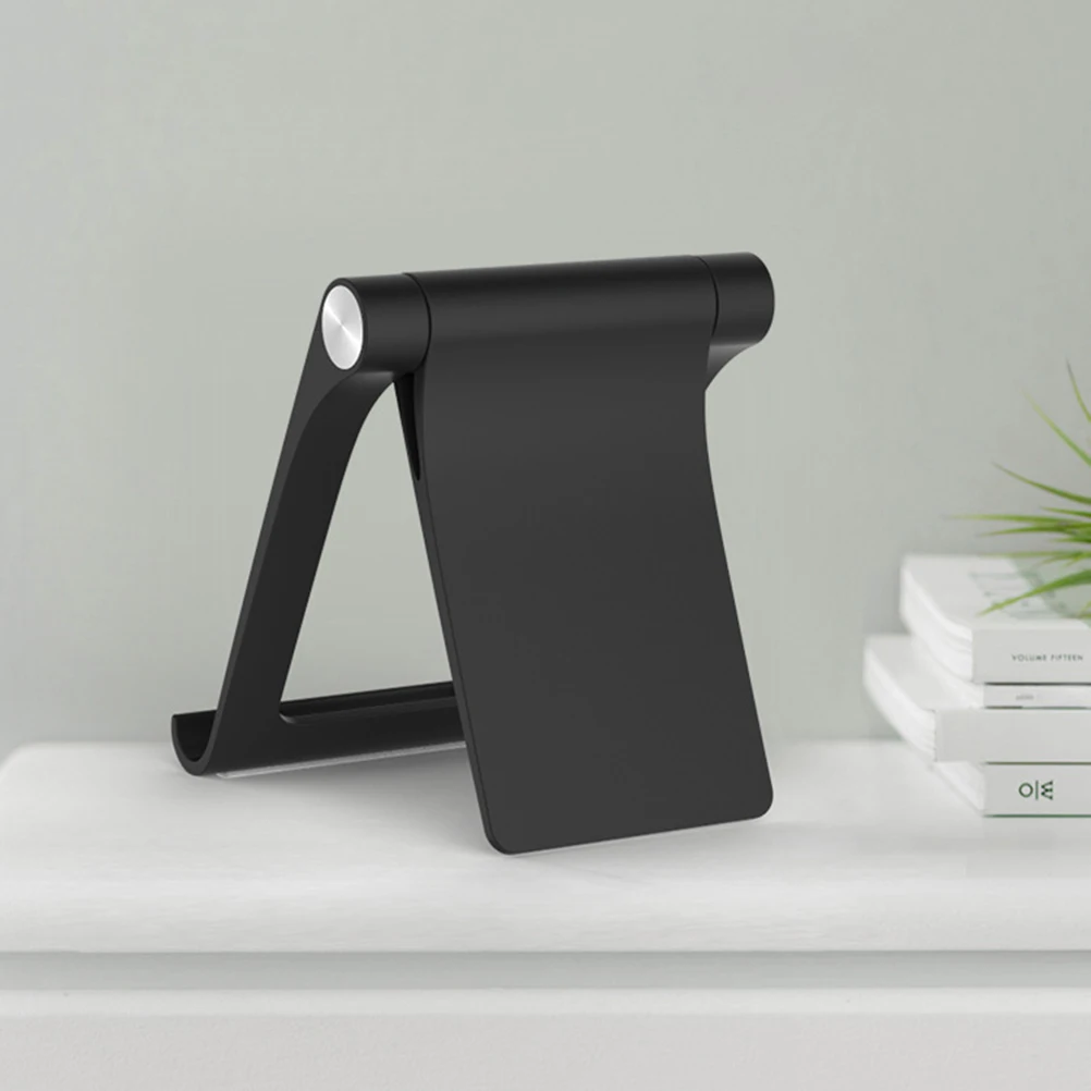 

360° Adjustable Foldable Phone Tablet Stand Anti-Slip Base Portable Desk Holder For Office Trade Show Black