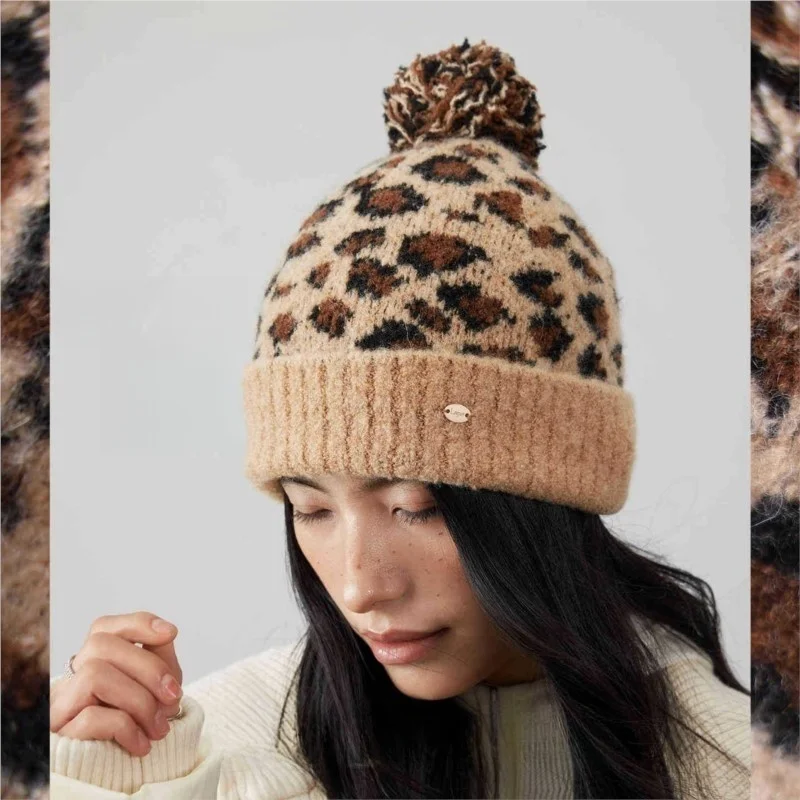 

Blended knitted cap thickened warm women's ear-protecting woolen