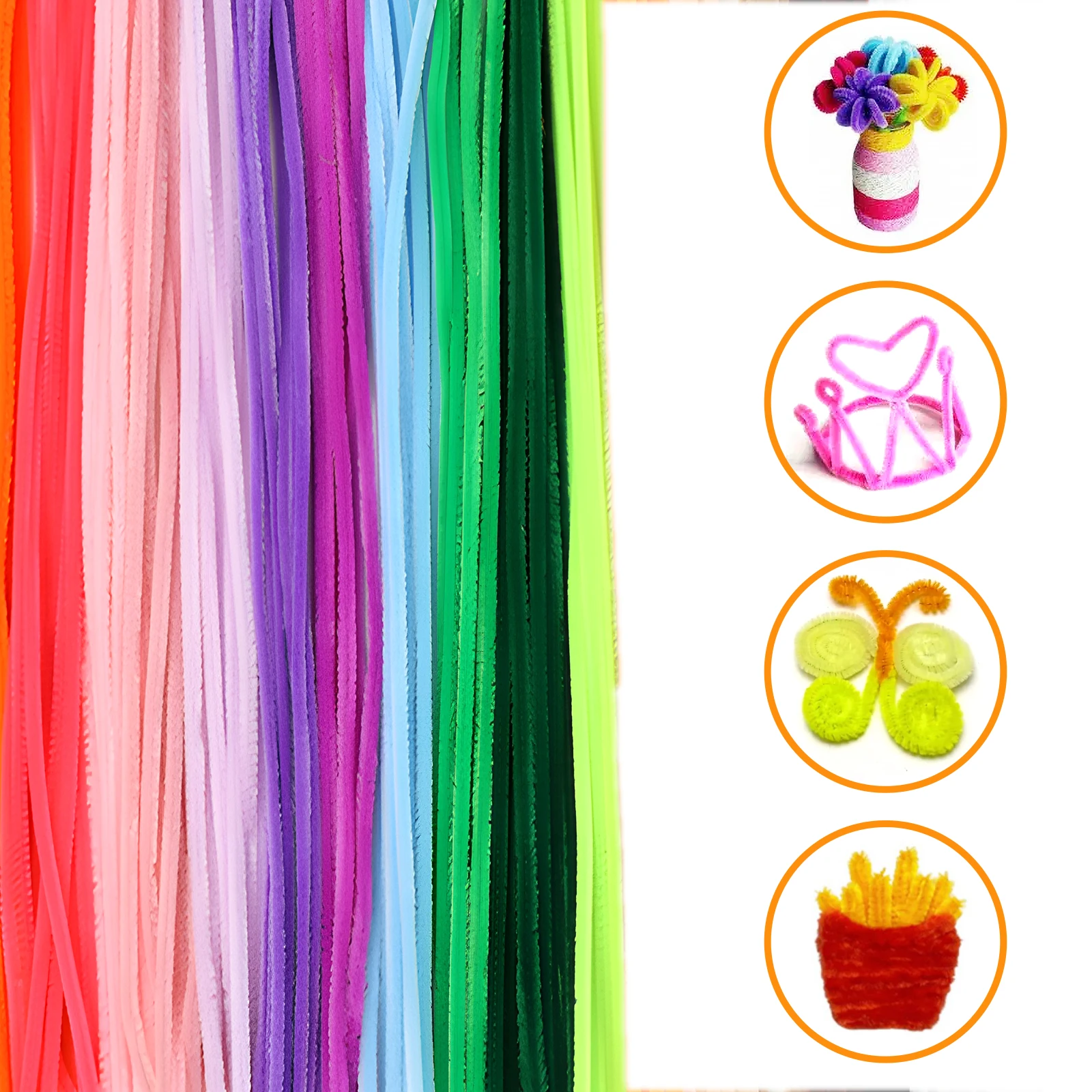 

900pcs Multi-color Chenille Stems, Pipe Cleaners Craft Material, Creative Hair Band, Handmade DIY Twisting Stick Arts Decoration