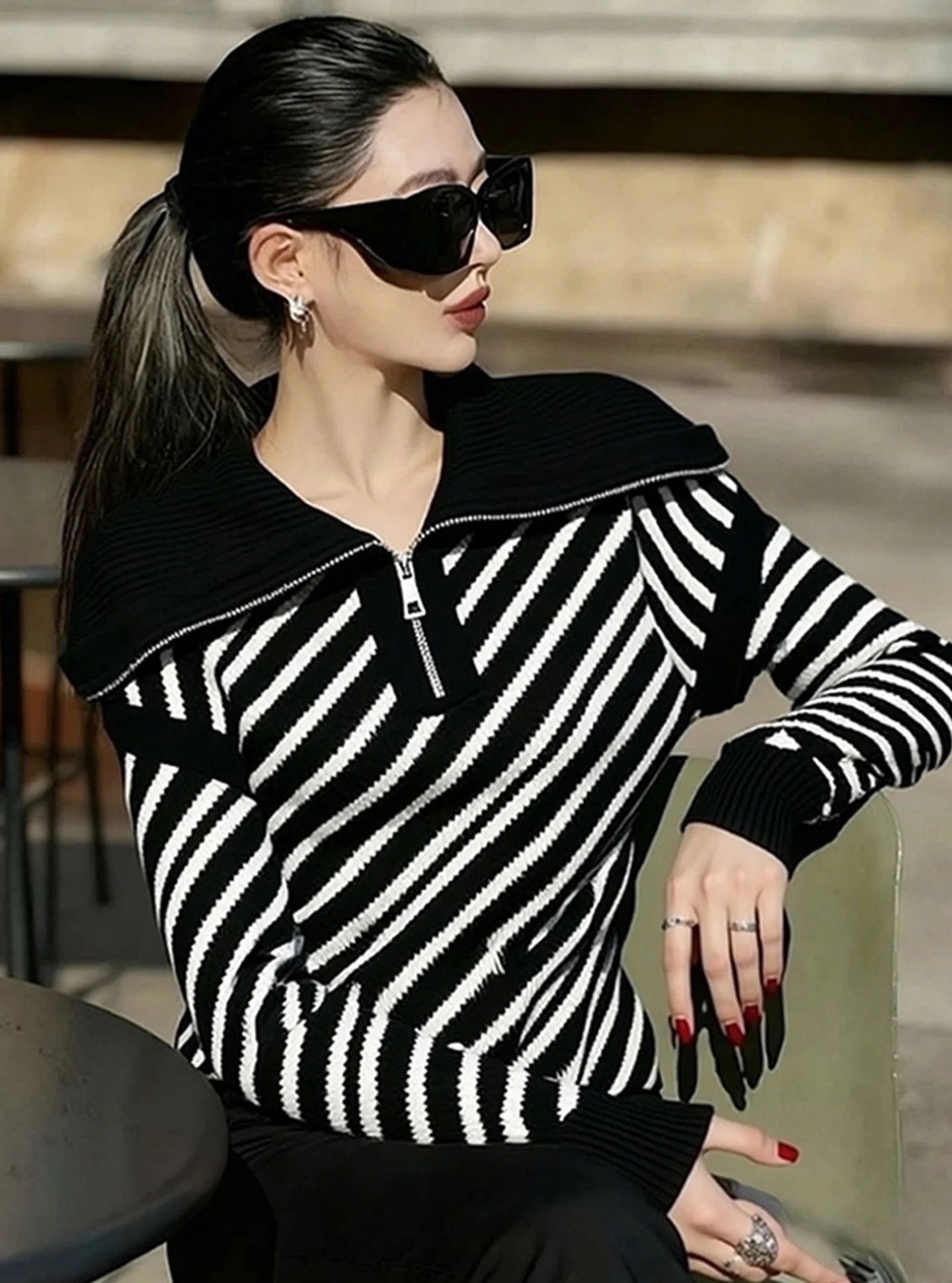 Ele Bla – tricot à rayures, haut de luxe pour femmes, Unique, beau, tendance, nouvelle collection printemps 2026