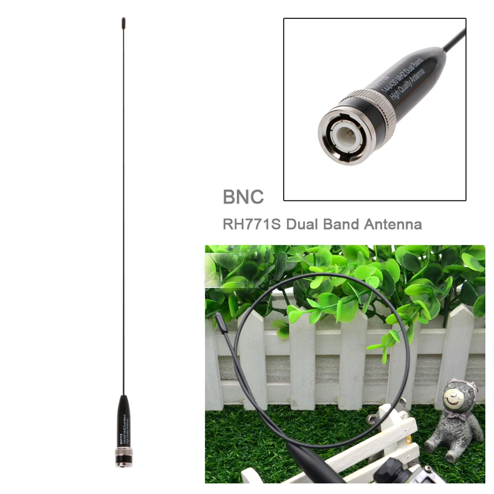 

BNC Antenna Ultra-thin Handheld Radio Antenna 144/430MHz Accessories for Icom IC-V8 IC-V80 Radio for Kenwood TK100
