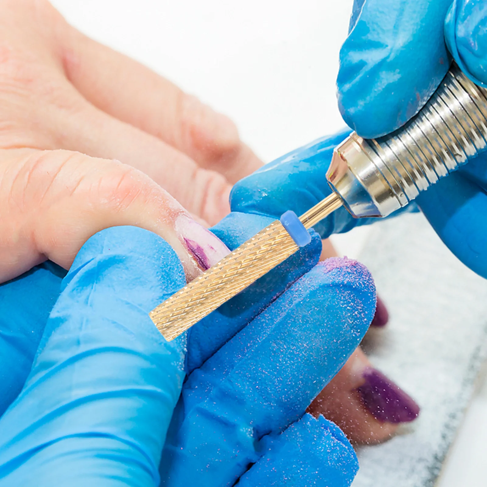 Zylinder Nagelbohrer Wolframkarbid Flat Top Barrel zur Nagelhautentfernung Gelpoliermittel Maniküre Pediküre Nagelpflege