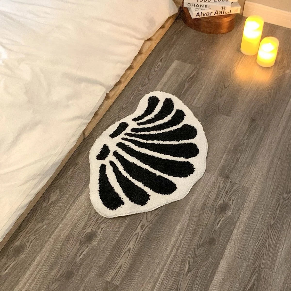 Shell Tufting Carpet Artistic Mat INS Style Cozy Bed Room Soft Absorbent Slip-resistant Pad Floor Tufted Rug
