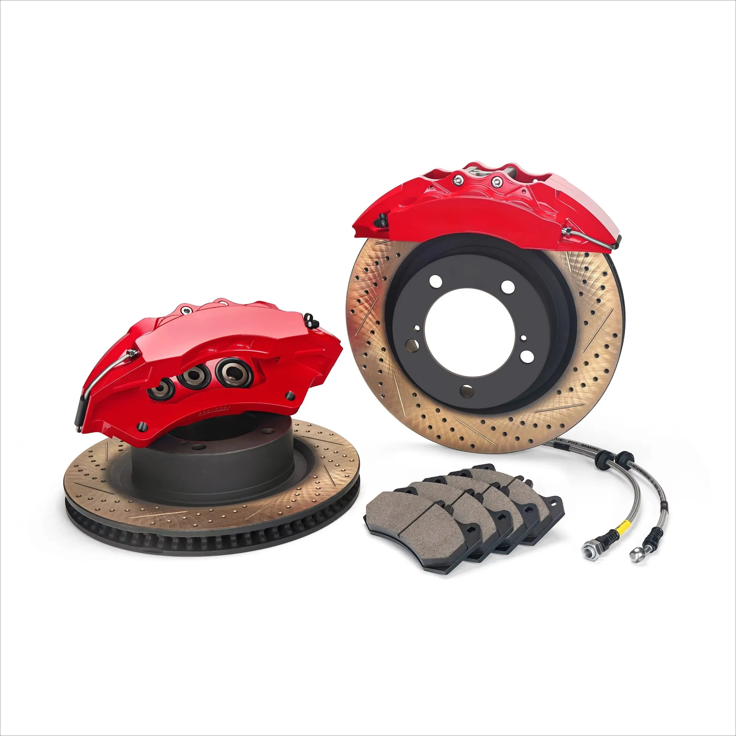 TEIRACING FRONT G61 6 POT SPLIT FORGED CALIPER WITH 355*28 MM ROTOR BIG BRAKE KIT AUTO BRAKE SYSTEM For LC200 18 INCH RIM CAR