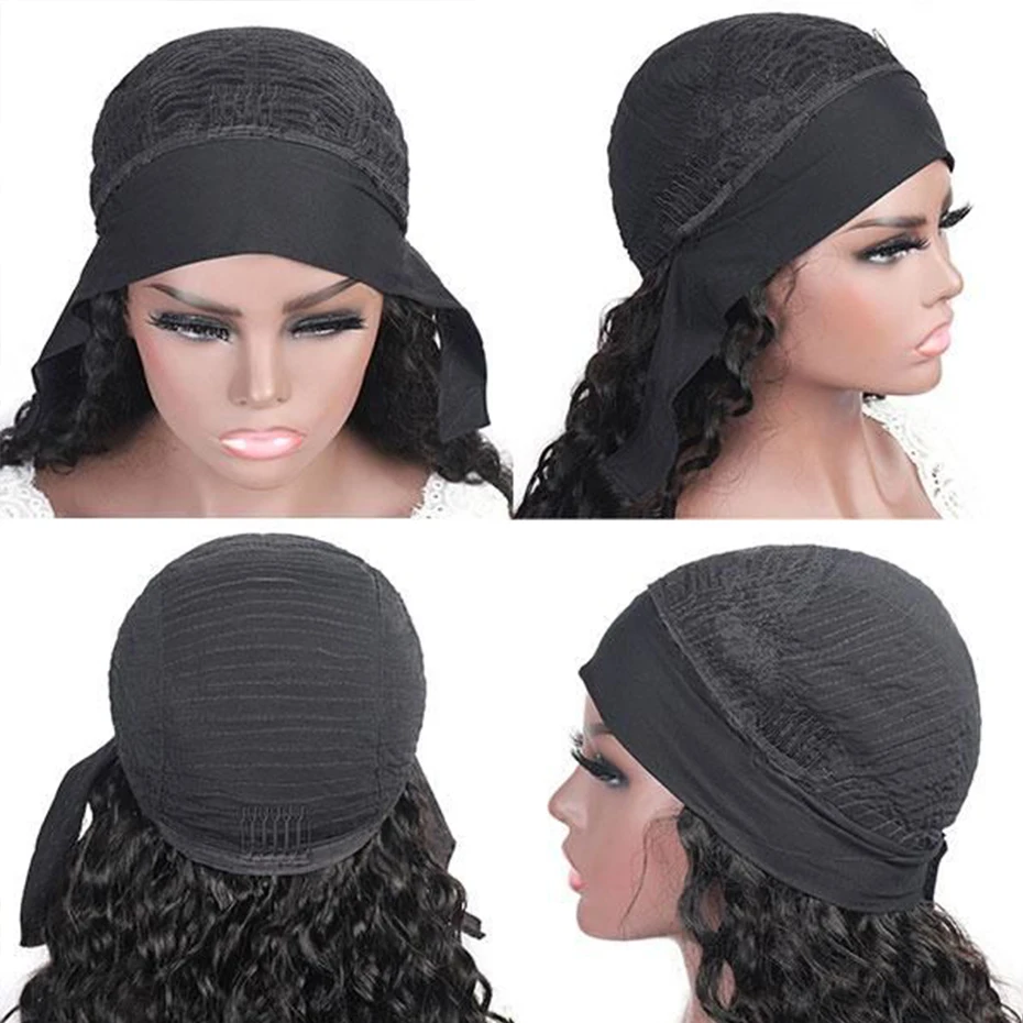 موجة عميقة 24 بوصة مجعد عقال شعر مستعار غلويليس لا شيء الدانتيل الجبهة الباروكات للنساء السود عميق مجعد عقال نصف الباروكات اللون الطبيعي