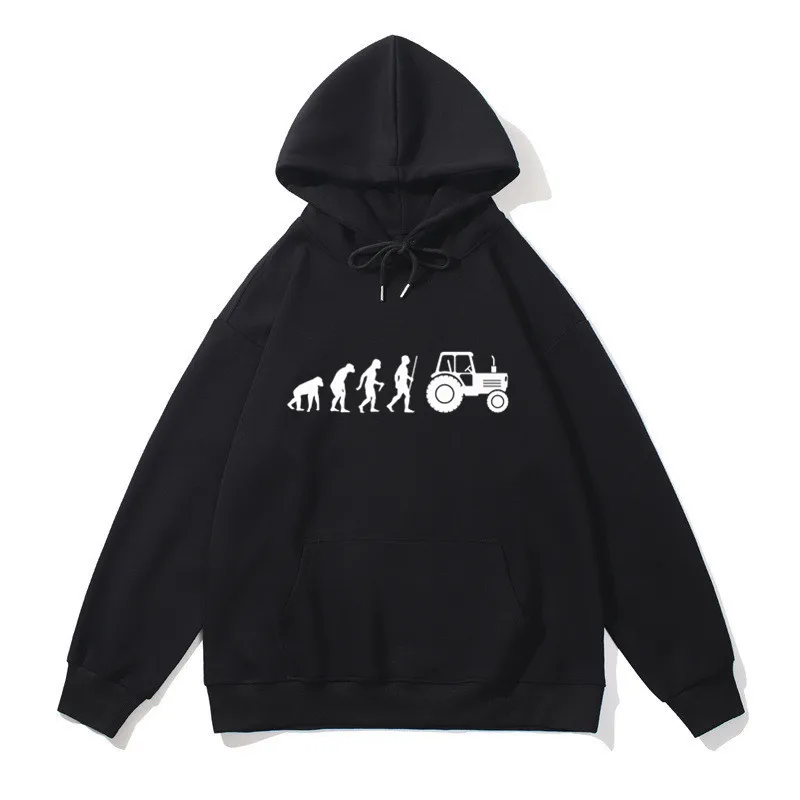 Farmer Evolution Harajuku Casual Men Women Cotton Hoodies Sweatshirts Streetwear