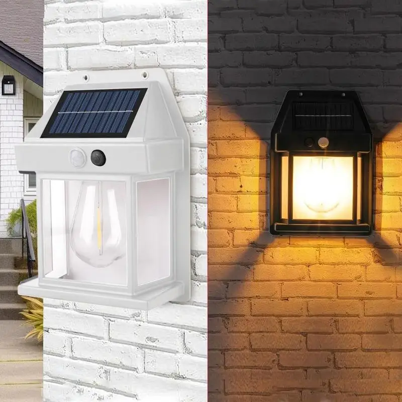 

Outdoor Solar Motion Lights Backdoor Wall Lantern Multifunctional Solar Motion Sensor Tungsten Light For Porch Fence Balcony