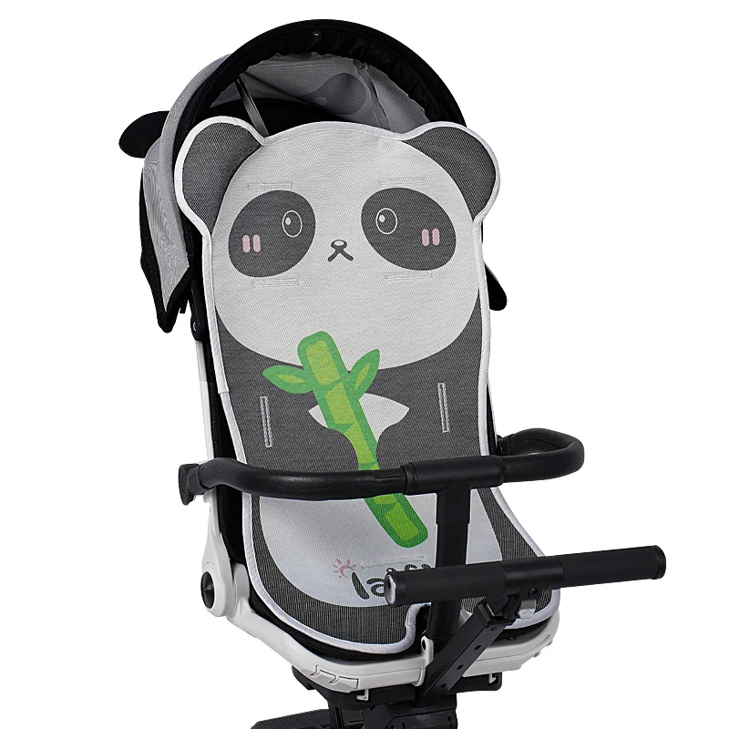 

Baby Stroller Ice Silk Cushion Cute Bear Pattern Dining Chair Mat Universal Safety Seat Pad Newborn Summer Pram Accessories