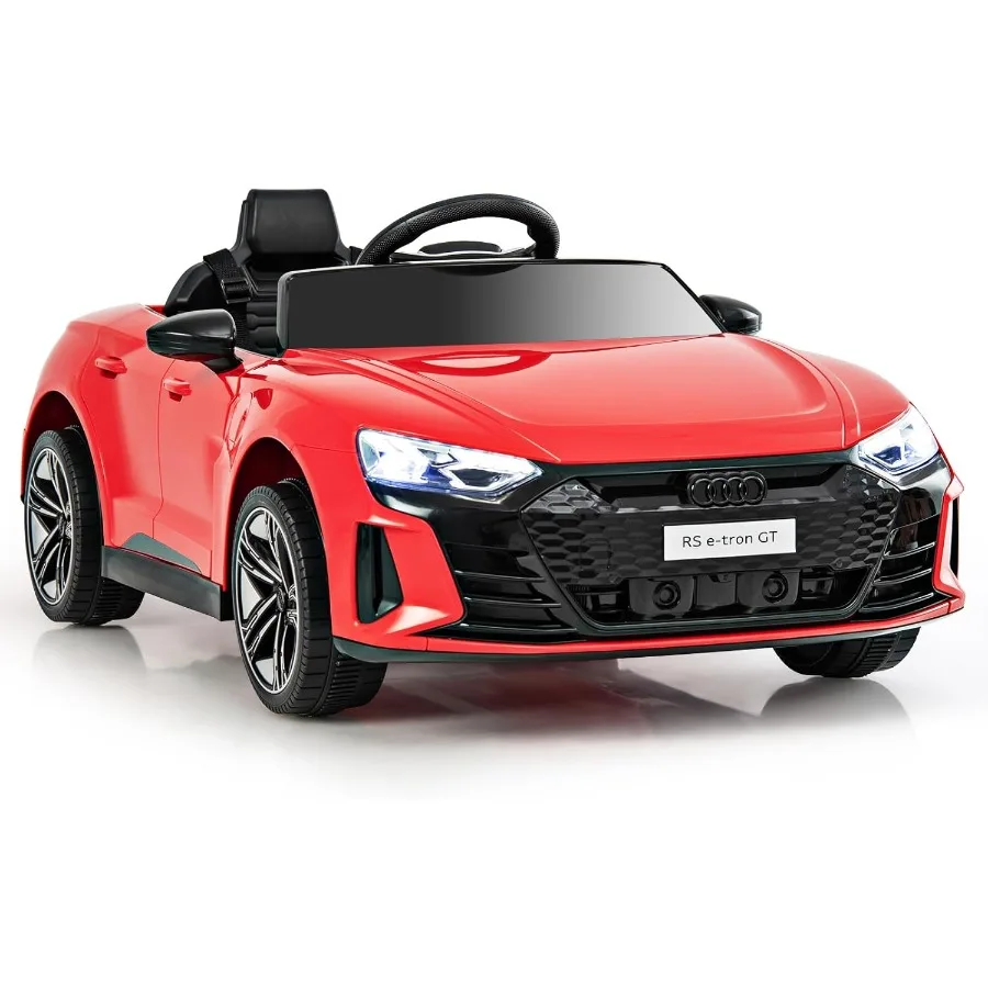 Samochodzik dla dzieci, licencjonowany pojazd elektryczny 12V z pilotem, zabawka dla maluchów zasilana akumulatorem z zawieszeniem sprężynowym, Headli