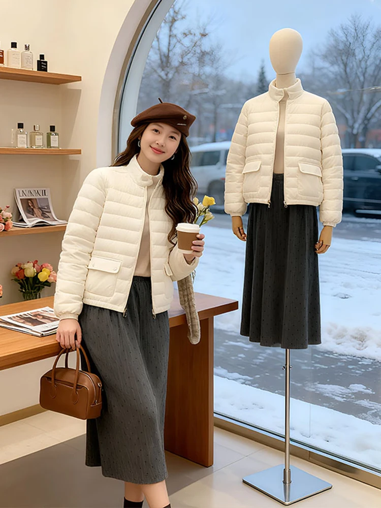 

Модная женская зимняя куртка-пуховик с эффектом похудения, теплая хлопковая куртка-пуховик в корейском стиле, свободный крой