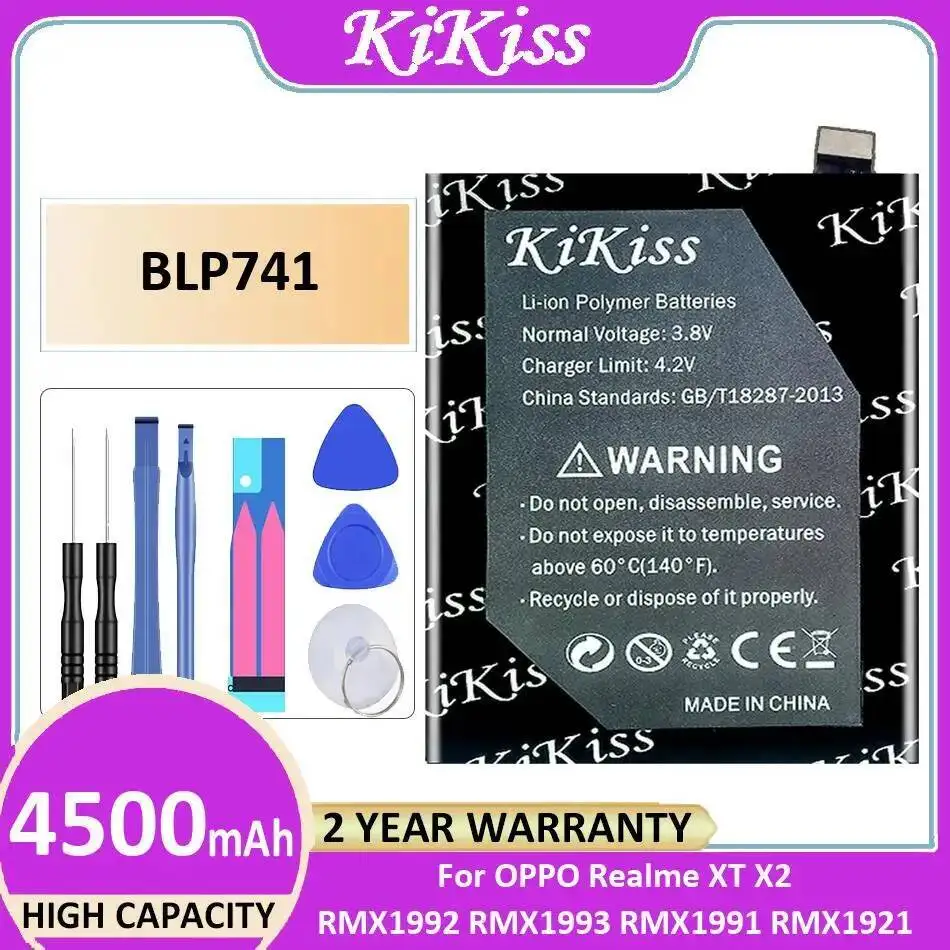 

Высокоэффективный аккумулятор BLP741 для Oppo Realme XT X2 RMX1992 RMX1993 RMX1991 RMX1921 4500 мАч, высокая совместимость, аккумулятор для мобильного телефона