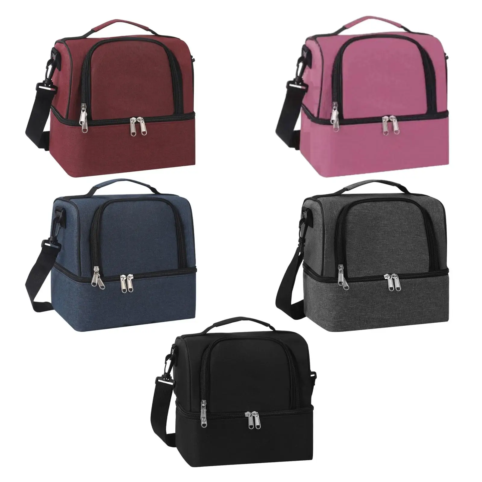 Insulated Lunch Case Leakproof Double Layer Lunch Box for BBQ Work Outdoor