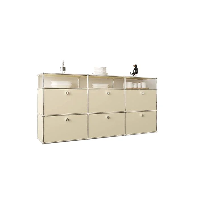 

Medieval module combined dining side cabinet, modern simple household floor-to-ceiling storage living room wall storage cabinet
