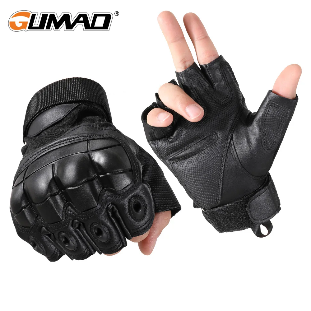 Men Cycling Gloves Half Finger Tactical Soft Shell Outdoor Training Hunting Shooting Camping Hiking Protection Motorcycle Gloves