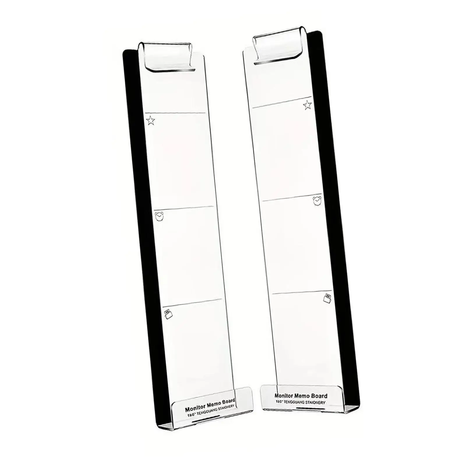 2x Computer Monitor Memo Boards Office Home Workspace Simple Message Pads