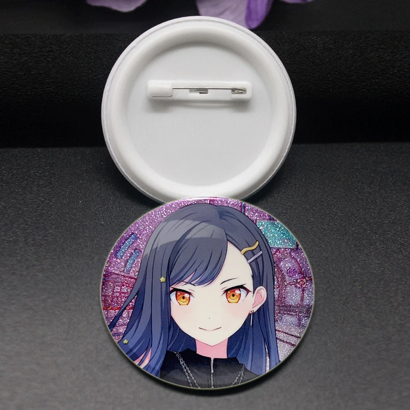 32/44/58mm Giochi di musica e ritmo Spille Progetto Anime SEKAI Pin Cosplay Cartone animato fatto a mano Distintivo Borsa Accessori Regalo di gioielli