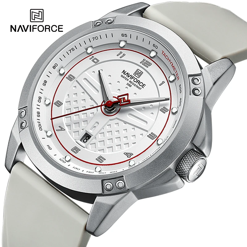 Watch for Men NAVIFORCE Original Silicone Strap Military Sports Waterproof Male Clock Shockproof Man Quartz Calendar Wristwatch