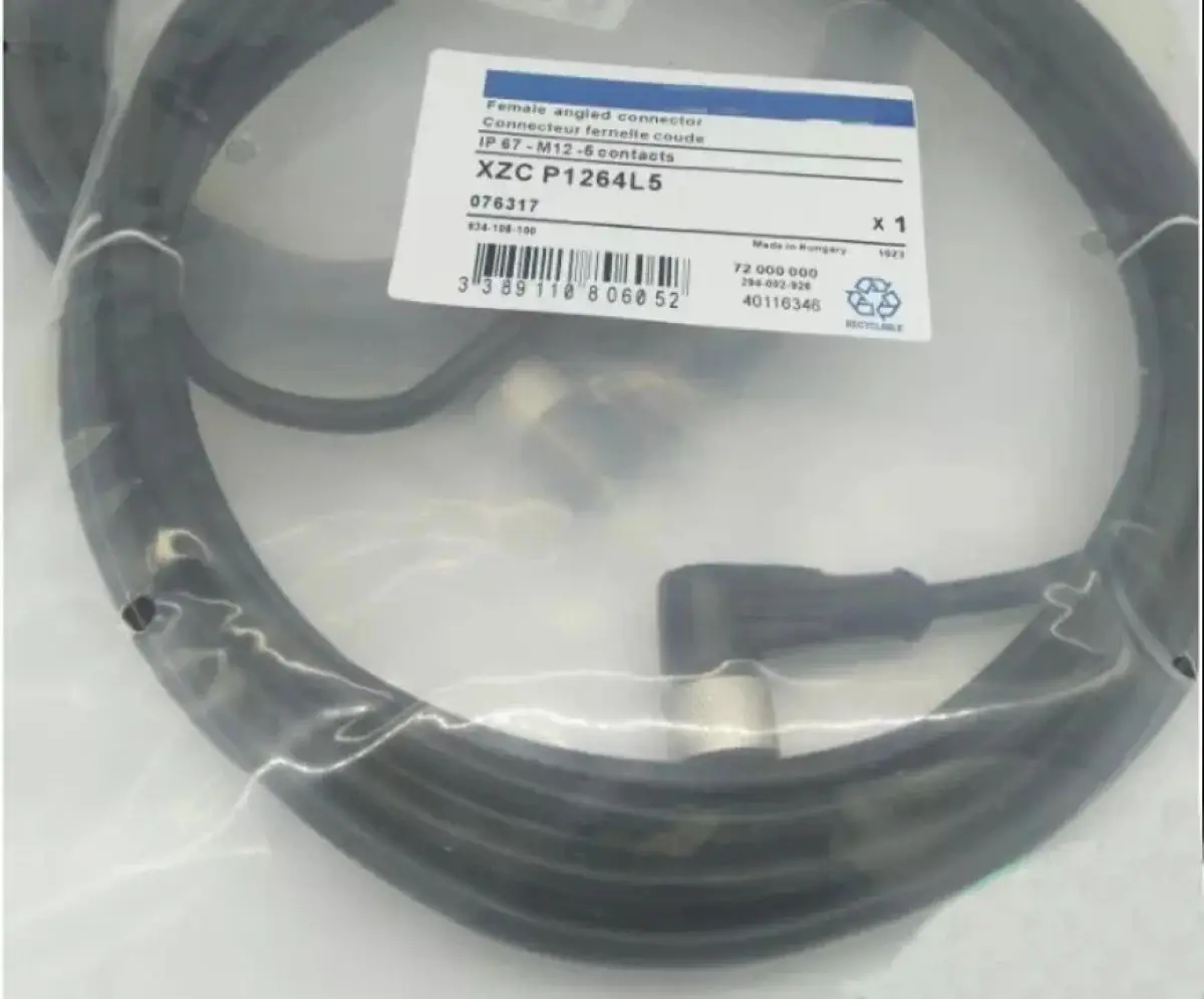 

Proximity Switch Cable XZCP1264L5 Pre wired connectors XZ, elbowed female, M12, 5 pins, cable PUR 5 m