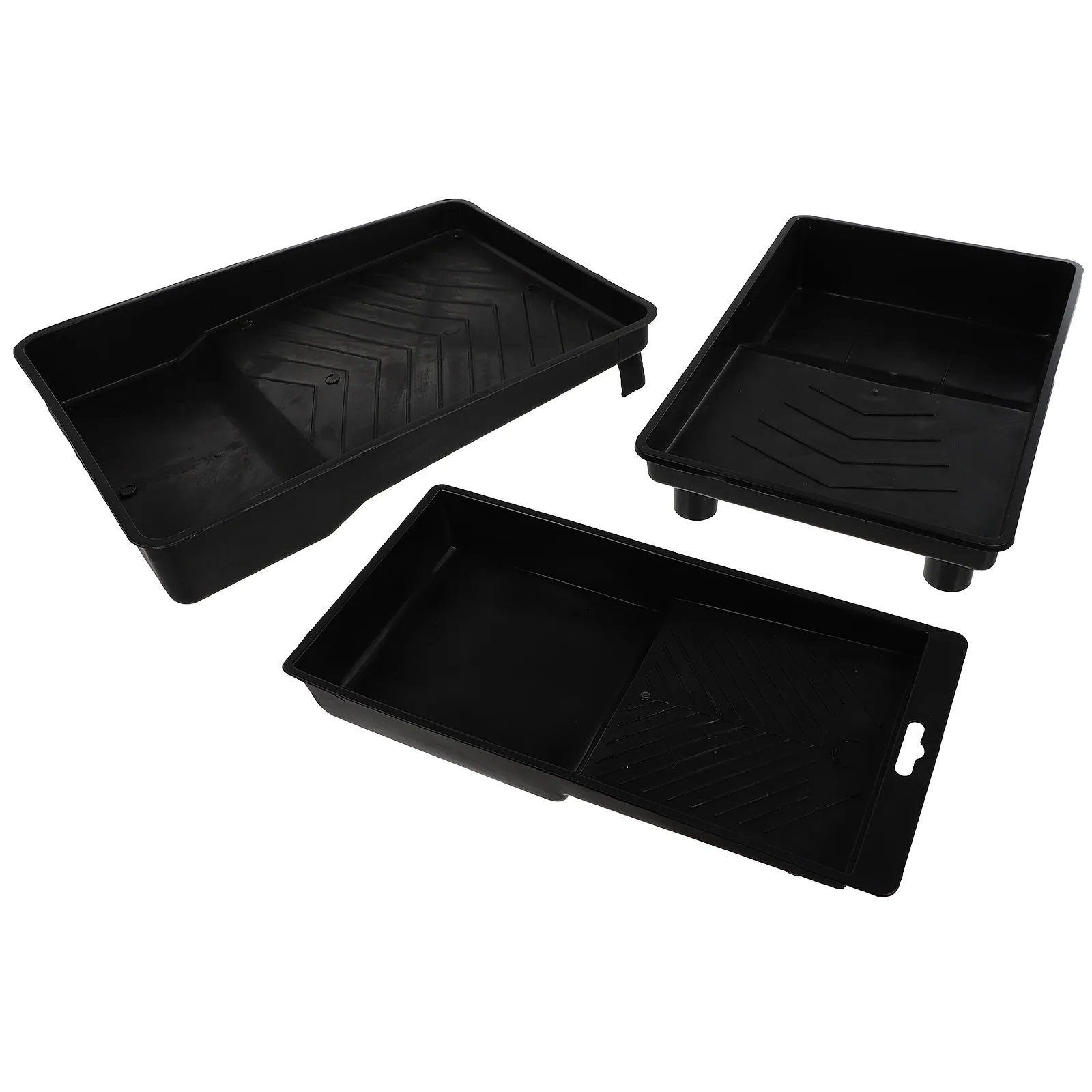 3Pcs Stackable Plastic Paint Trays Large Capacity Mixing Tray for Artists Students Decorators Watercolor Gouache Acrylic Oil