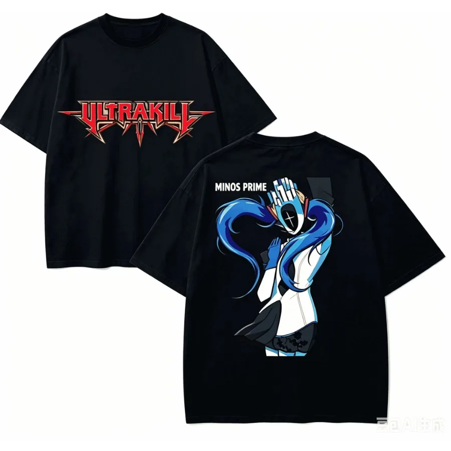 Ultrakill Shooting Game Oversized T Shirt Women Men 100% Cotton Summer Crewneck Short Sleeve Funny Tshirt Graphics Tees