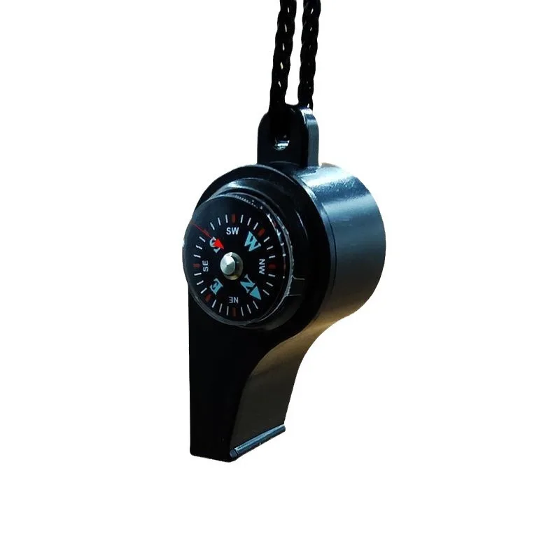 Multifunctional Outdoor Whistle Plastic 3-in-1 Life-Saving Whistle with Compass Thermometer Referee Whistle for Sports And Survi