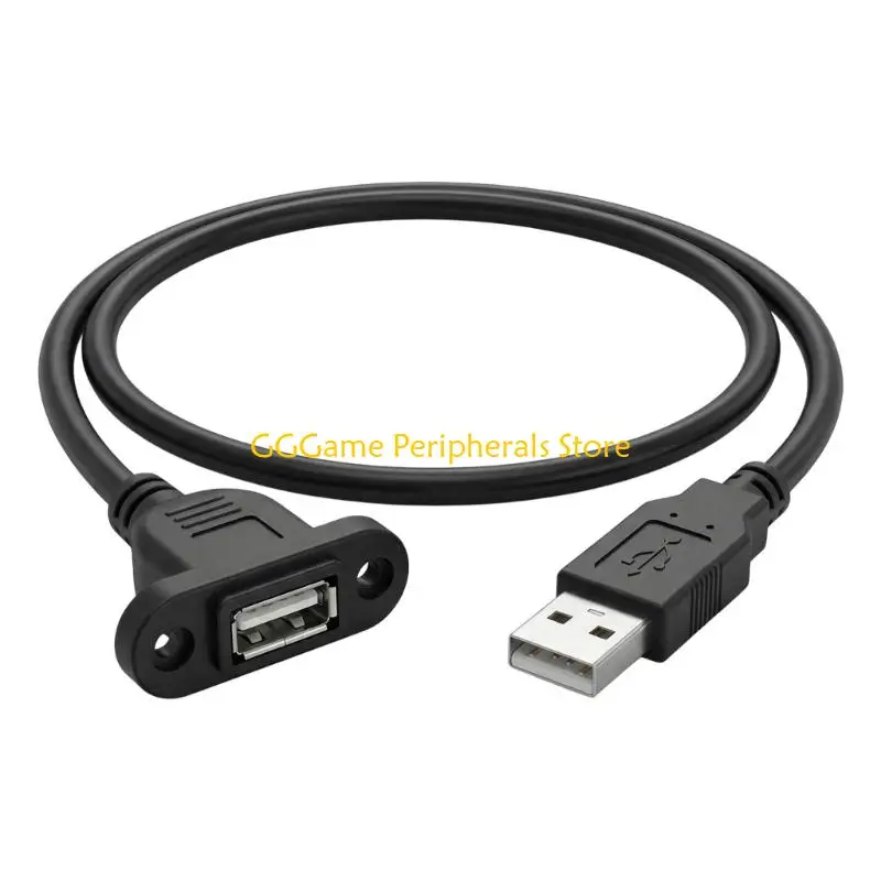 U55B 30/50/100/150/200cm USB 2.0 Male To Female Extension Cable With Screw Fixing Hole Connection for Industrial Desktop