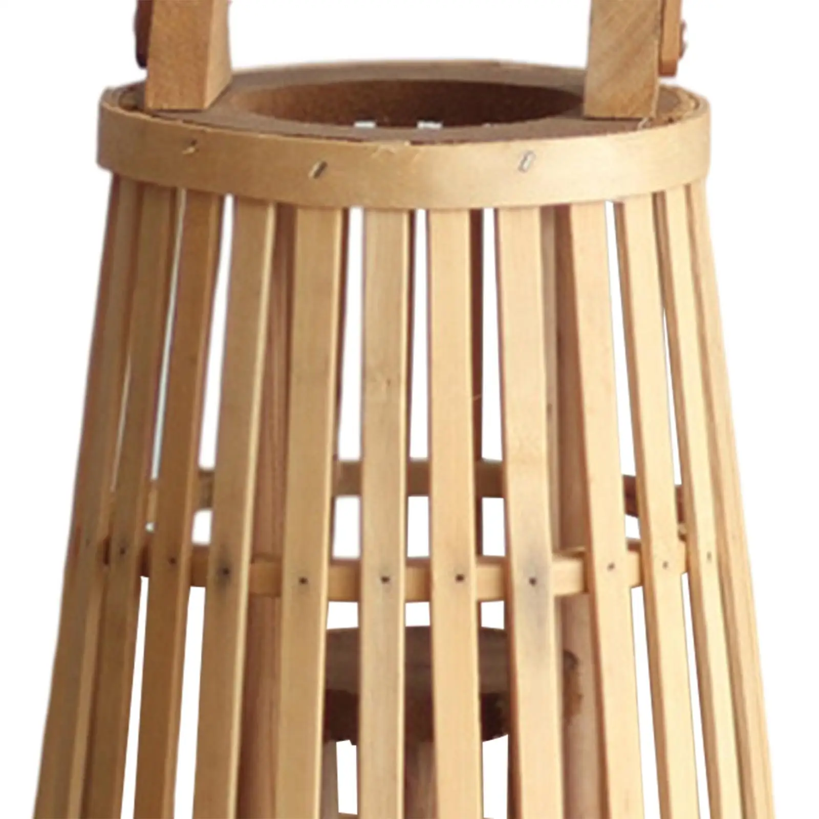 Chinese Bamboo Rattan Lantern Hanging with Handle Table Lantern Rattan Woven Desktop Decoration for Hotel Outdoor Patio Balcony