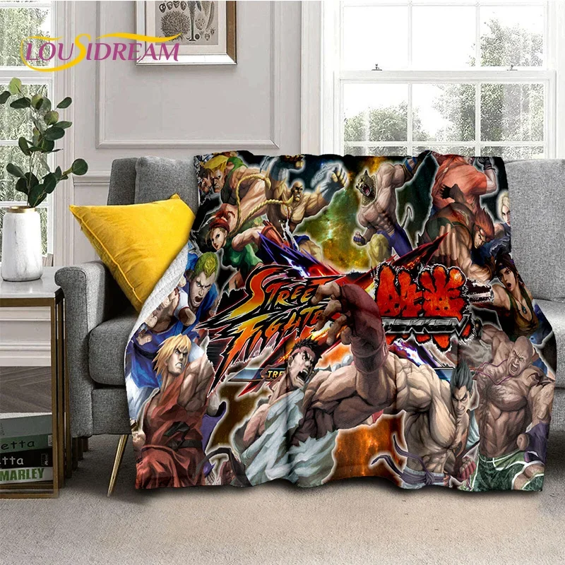 

Retro Game Street Fighter SF Soft Flannel Blanket for Beds Bedroom Sofa Picnic,Throw Blanket for Cover Outdoor Leisure Nap Gift