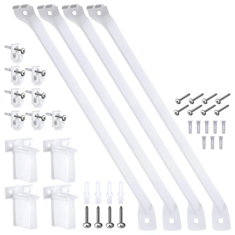 NEW_16 Pcs 12 Inch Wire Shelf Support Brackets Kit